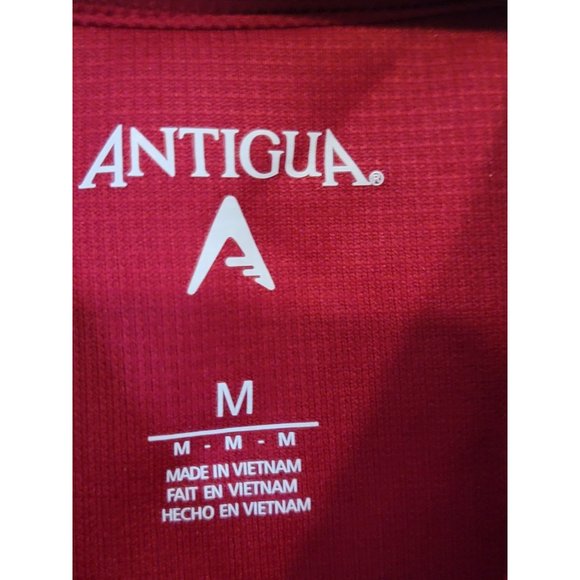 Washington Capitals Polo Shirt Red White Short Sleeve Size Medium Men's Embroide - Picture 6 of 6